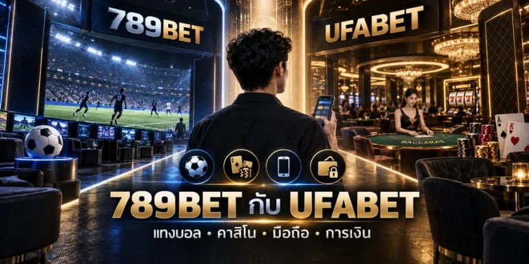 ผู้ใช้งานเปรียบเทียบ 789BET กับ UFABET ระหว่างโซนฟุตบอลและคาสิโน พร้อมสัญลักษณ์มือถือและบัญชี
