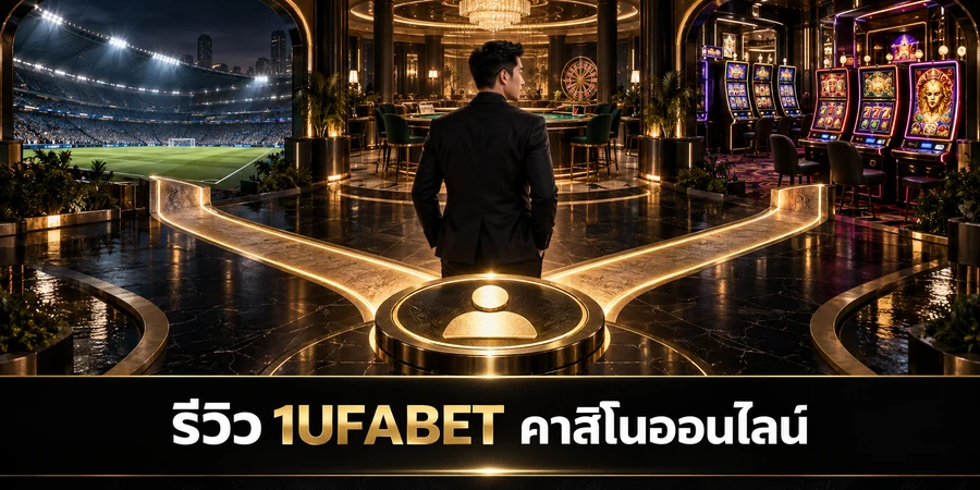 รีวิว 1UFABET คาสิโนออนไลน์ ผู้ใช้งานเดินตามเส้นทางเชื่อมโซนฟุตบอล คาสิโนสด และสล็อต
