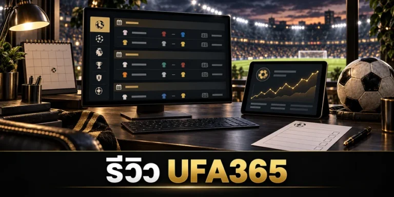 รีวิว UFA365 ภาพโต๊ะดูโปรแกรมฟุตบอลบนจอ พร้อมกราฟราคาและบิลแบบจำลอง